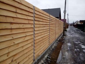 Деревянный забор елочка 150 метров фото в Пушкино